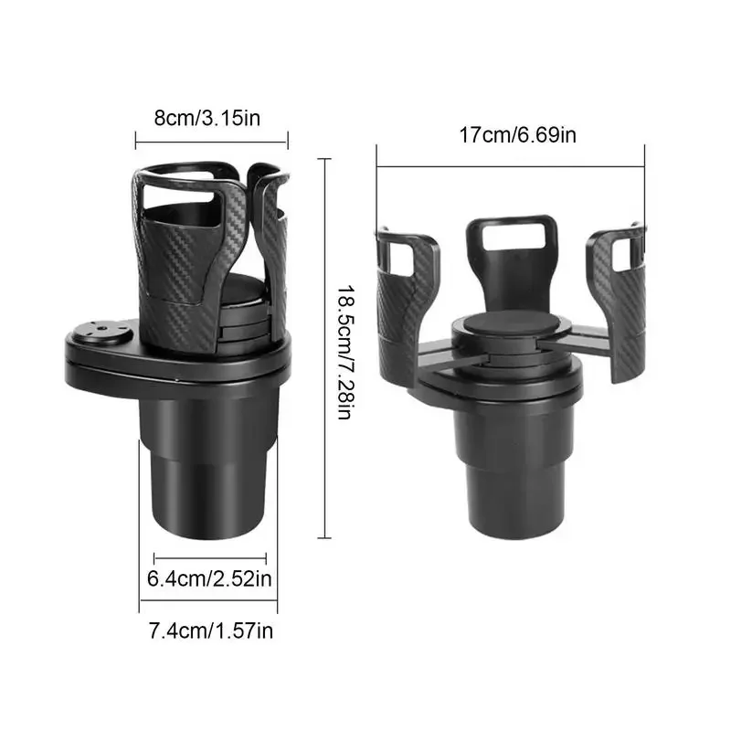 2 In 1 Bekerhouder Expander Voor Auto Cup Expander Houder Auto 360 Graden Roterende Basis Universele Multifunctionele Dubbele Bekerhouders