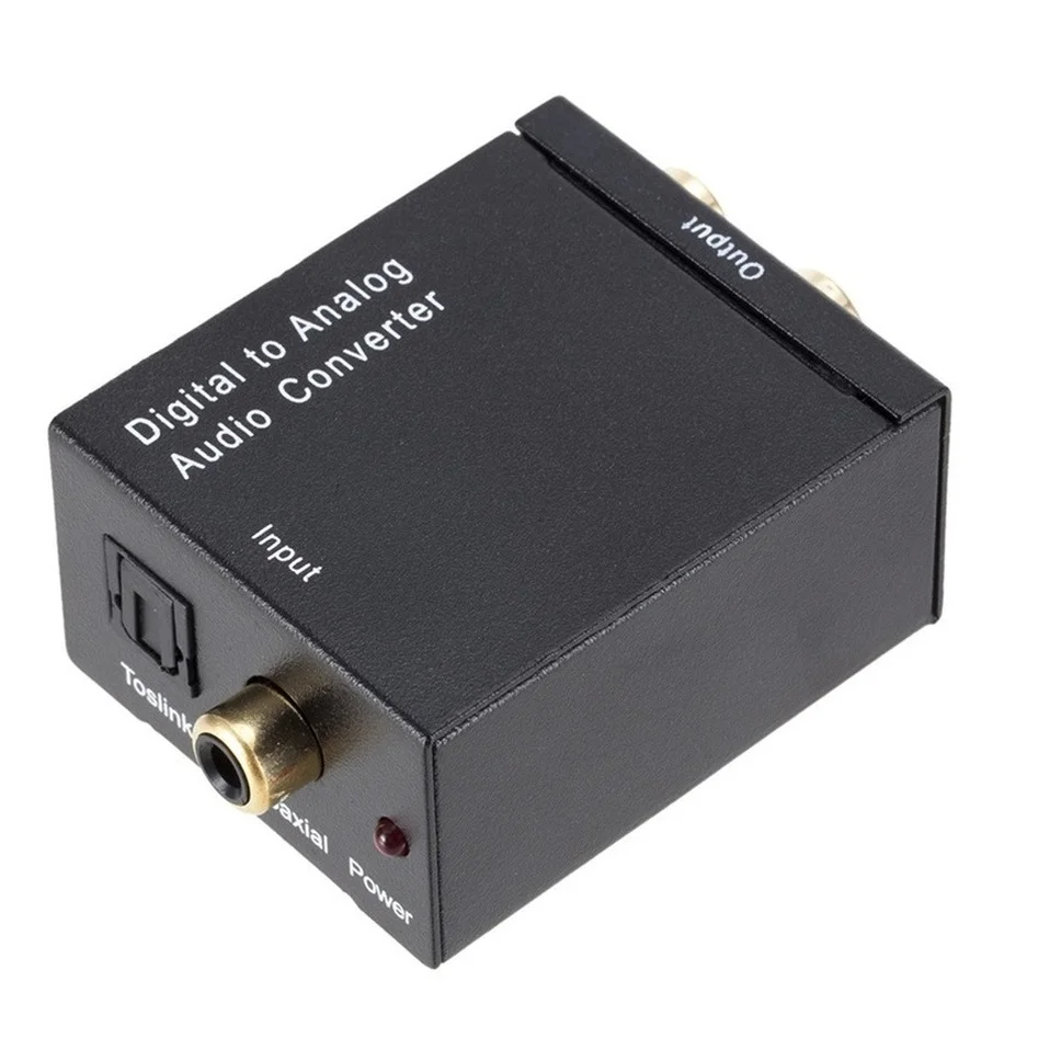 Digital To Analog Audio Converter Toslink Coaxial สัญญาณ RCA R/L เครื่องปรับจูนเสียง SPDIF สเตอริโอเครื่องขยายเสียงถอดรหัส