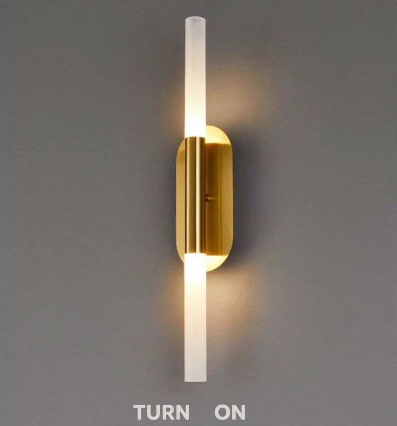 10W Led Wall Mounted Lamps for Bedroom LED Line Wall Light Fixtures Metal Acrylic Luminaire Background Bathroom