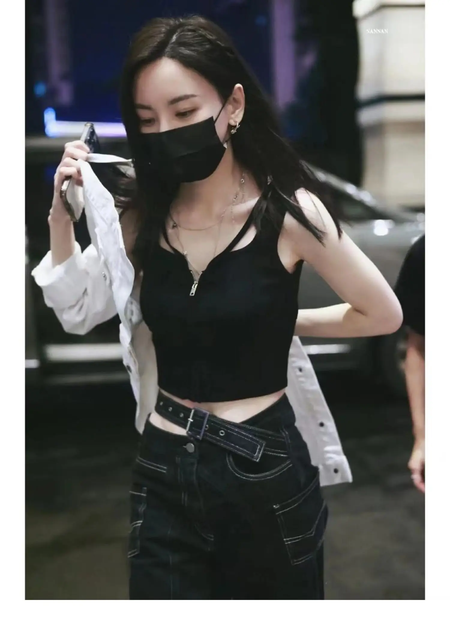 Sweet And Spicy Zipper Detail  Strap Vest Women Summer Inner Wear Beautiful Back American Style Tube Top Base Layer