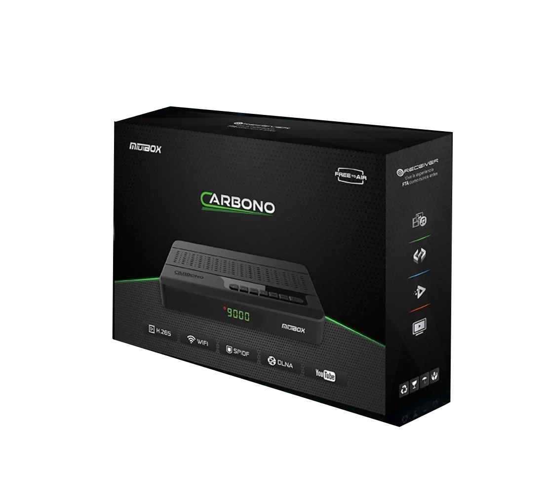 Imagem -02 - Miuibox Carbono Dvb-s2 Receptor Satélite Iks e Sks H.265