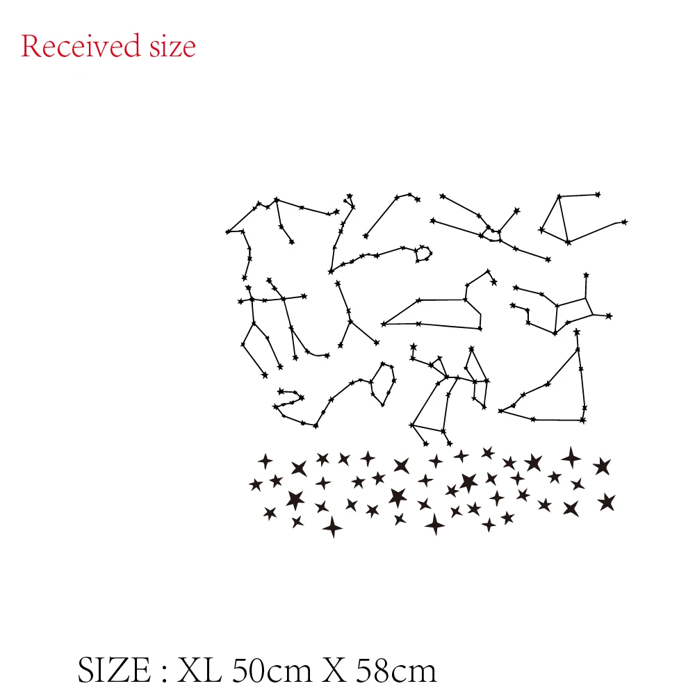 Nordic Zodiac Constellation Wall Decals Star Stickers ,Zodiac Gift, Bedroom Wall Decor Mural, Gift For Her, Kids Room Sticker