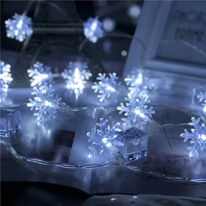 Snowflake Cords Garland Feen -Lichter, USB -Batterie, Weihnachtsbaum, Urlaub, Neujahr, Dekoration der vierten Lampen, 10 LEDs, 20 LEDs, 20 LEDs 8 Hauptverkaufsfeier 80 Jahre - №1