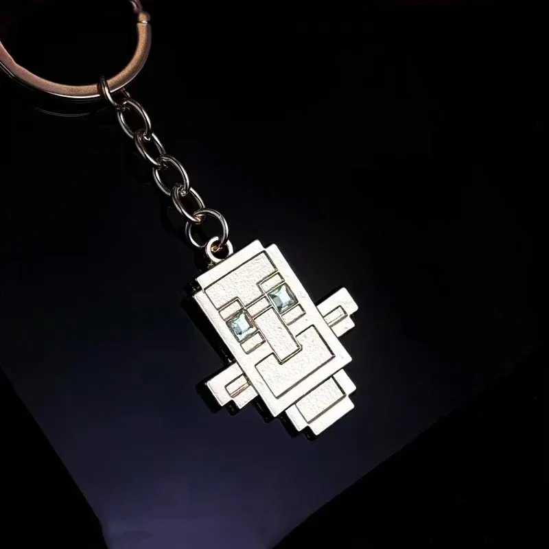 1/2PCS Game Totem of Undying Cosplay Keychain Alloy Cyberpunk Pendant Keyring Key Chain Bag Props Ornament Decoration Accessory