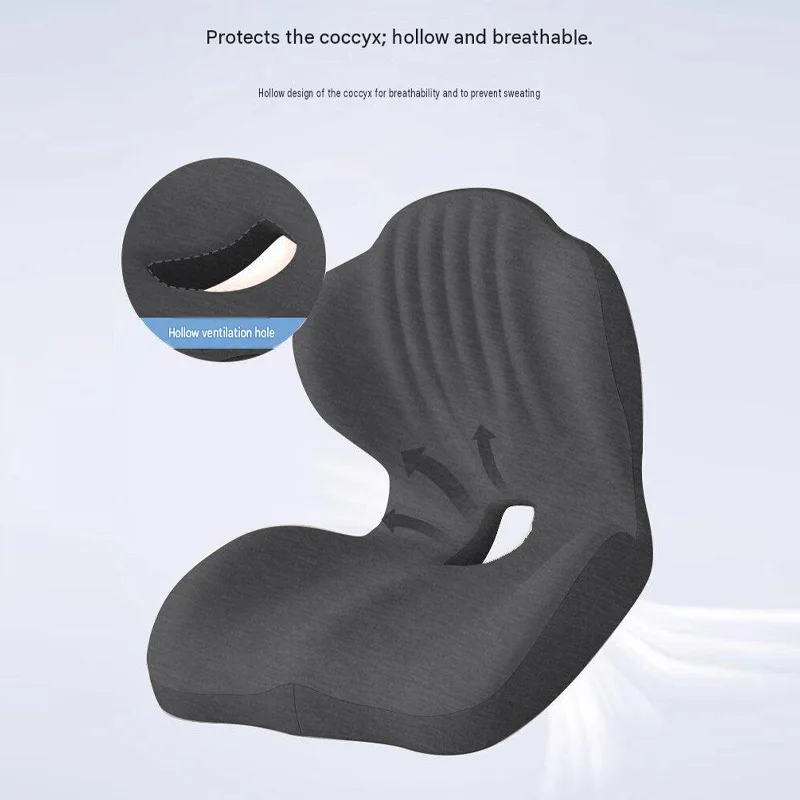 Breathable Ergonomic Seat Cushion With Back Support Thick Lumbar Support For Office Chair Car Seat Posture Corrector Home