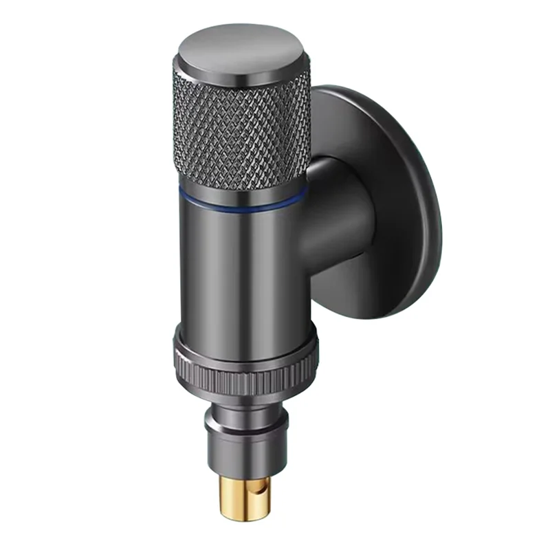 

B03C-Стиральная машина, автоматический запорный клапан для воды, твердая латунь, одинарная холодная настенная выходная раковина для холодной воды, прочный серый