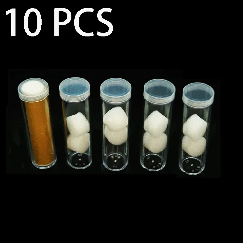 10 Pcs Plastic Coin Storage Tubes for Coin Collection Supplies Coin Storage Tubes with Sealing Lid and Anti-Shock Foam Cushion