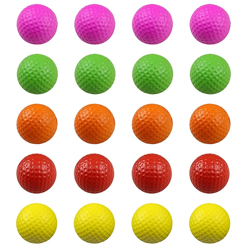 

20 Pcs Air Golf Practice Balls,Foam Ball,Golf Training Indoor And Outdoor, For Backyard Hitting Mat