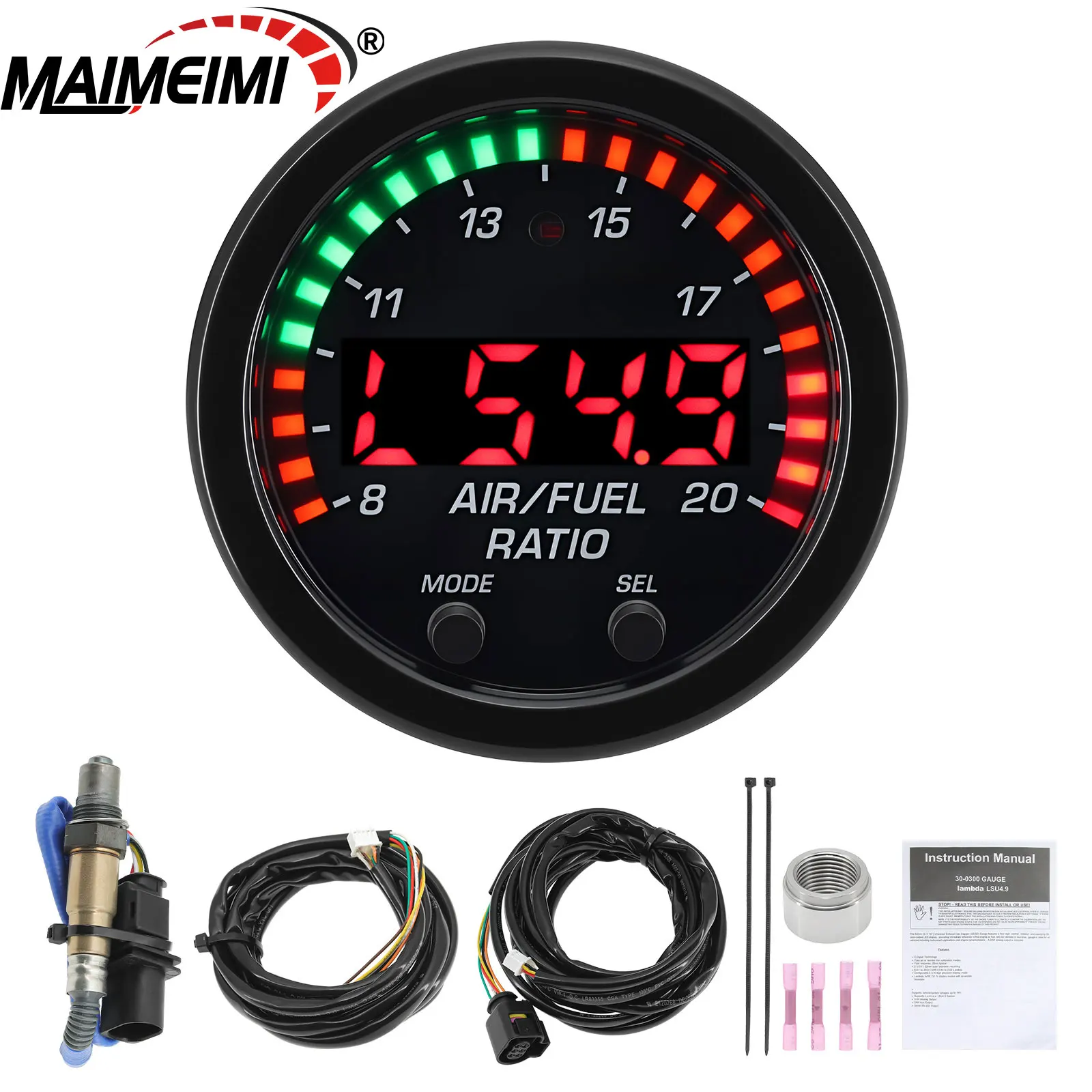 

30-0300 Широкополосный датчик-измеритель соотношения воздух-топливо X-Series для автомобиля, контроллер кислородного датчика