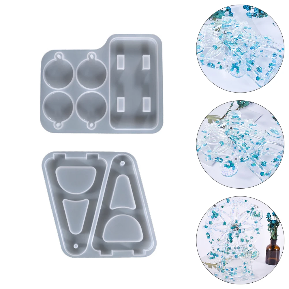 

Crystal Epoxy Resin Mold Crafts Silicone Ferris Wheel Round Molds Casting Diy Decorative Desktop Ornament Making Kit Durable
