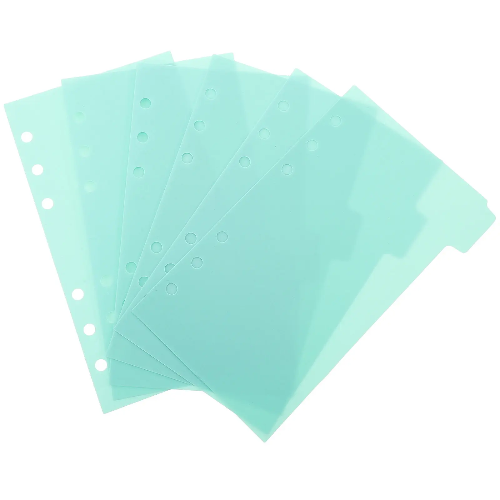 

6 Sheets Plastic Binder Dividers A6 Index Divider Pages 6-Hole Design for Easy Access Cute Aesthetic Notebook Planner Supplies