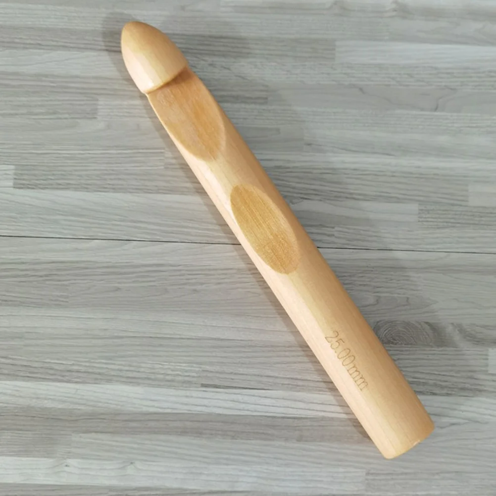 

4 pcs Wooden Crochet Needles Resistant Smooth Diy Knitting Hooks For Sweater Yarn Craft Handmade Accessories