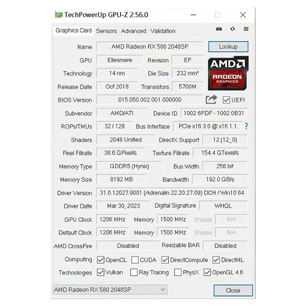 Imagem -06 - Mougol-radeon Gpu Interface Computer Combo Placa de Vídeo Amd Rx580 8gb 256bit Placas Gráficas 2048sp Gddr5 rx 580 Series 6pin