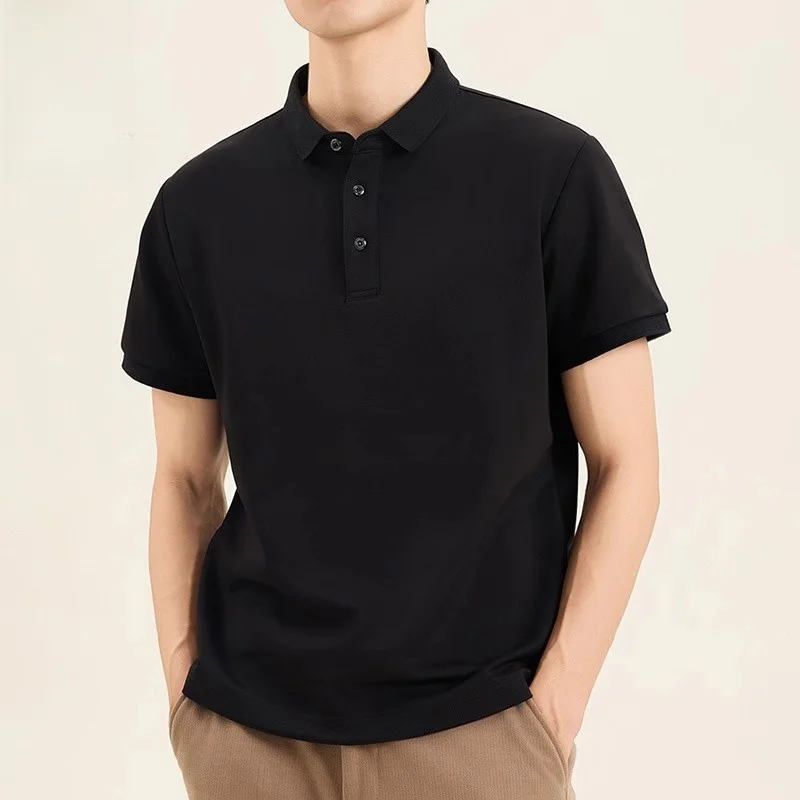 

Men's ort Sve T-irt Casual Versatile Busin irt Summer Faionable Loose Fit Anti-Wrinkle Cotton Blend