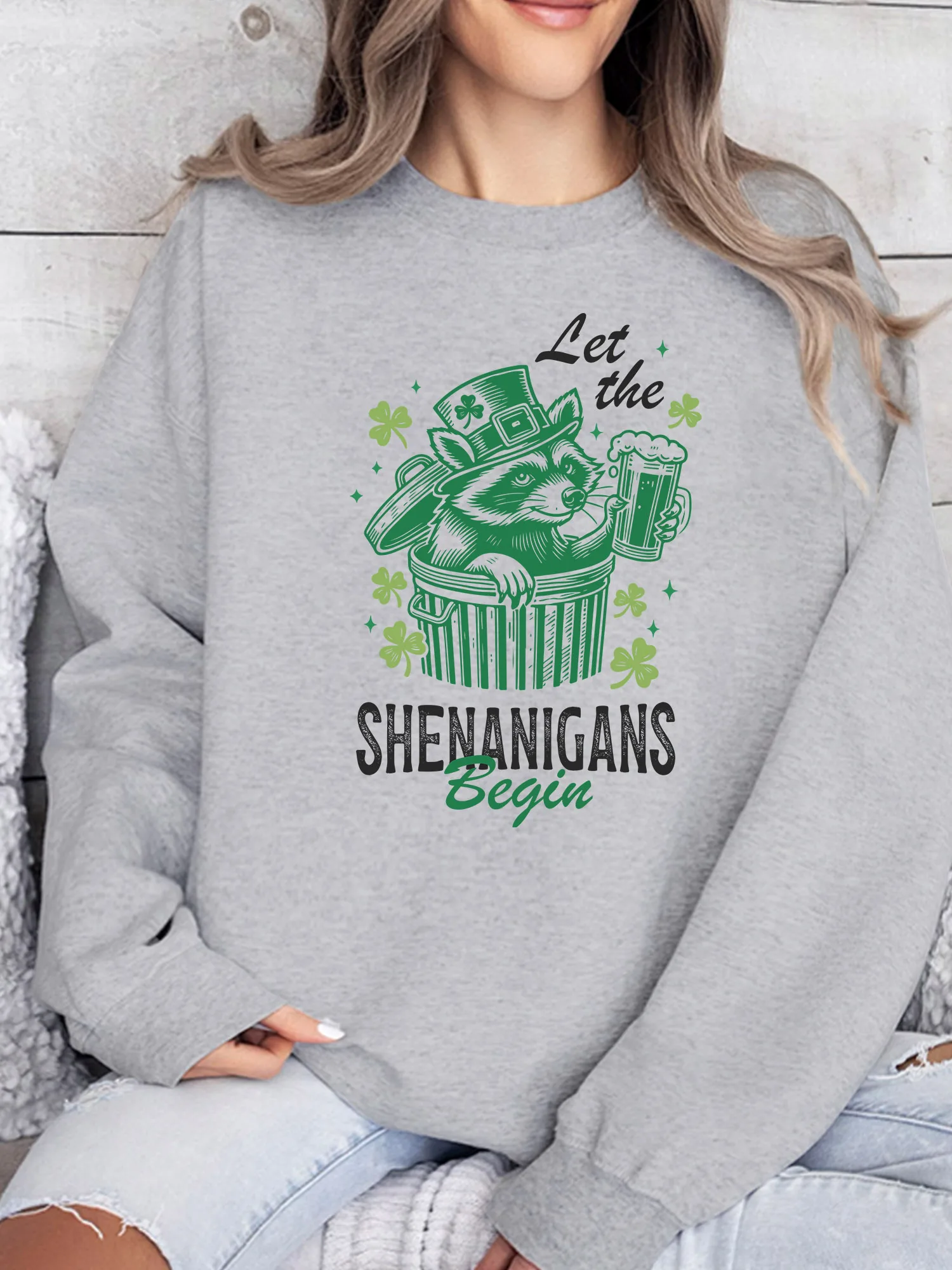 

Женская толстовка Shenanigans с графическим принтом, повседневная, с длинным рукавом, свободного кроя, в стиле стритвир, для осени и зимы, на каждый день