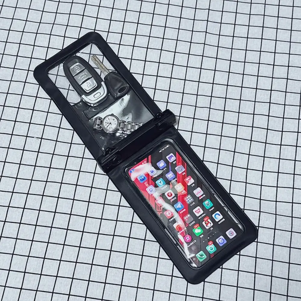 IP68 Waterproof Underwater Cellphone Storage Bag Touchscreen Double Pocket Clear Swim Phone Cover Adjustable Songkran Festival