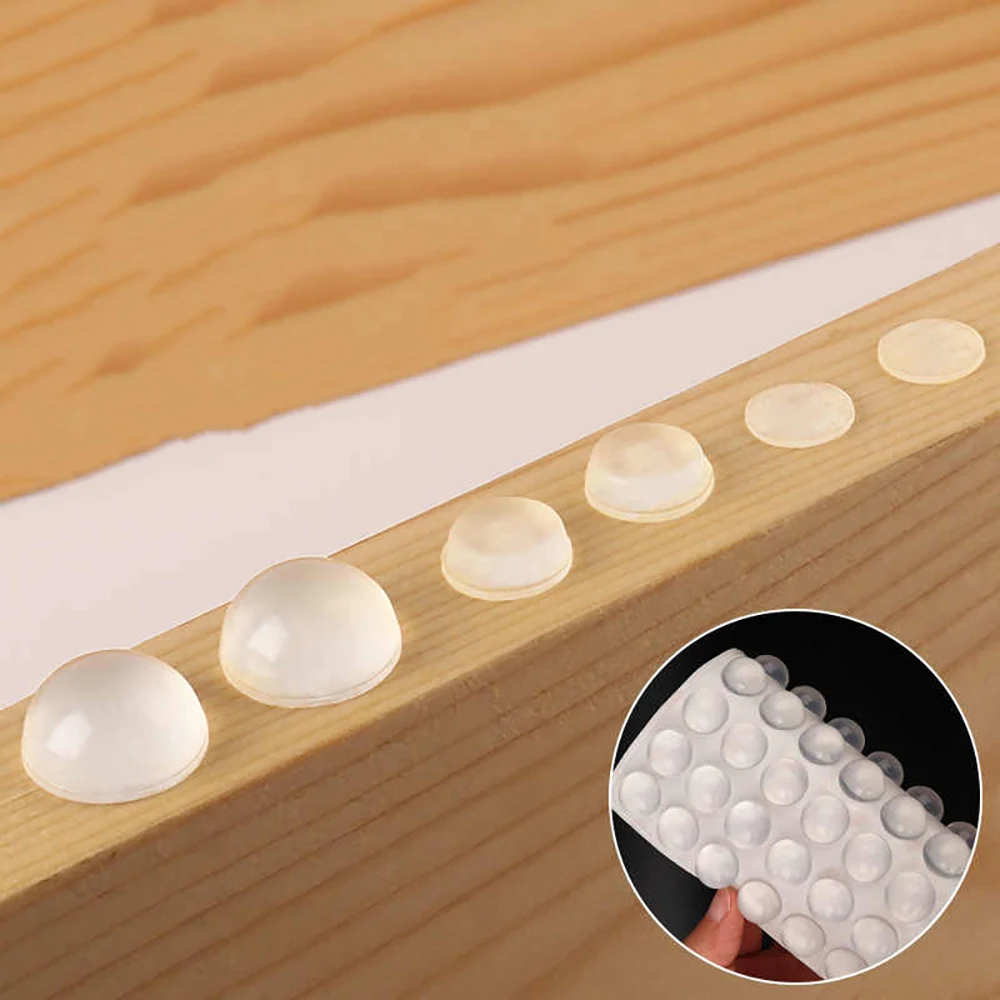 Silicone Stickers Transparent Self-Adhesive Silicone Pads Door Handles Cabinet Doors Anti Slip Furniture Protection Pads
