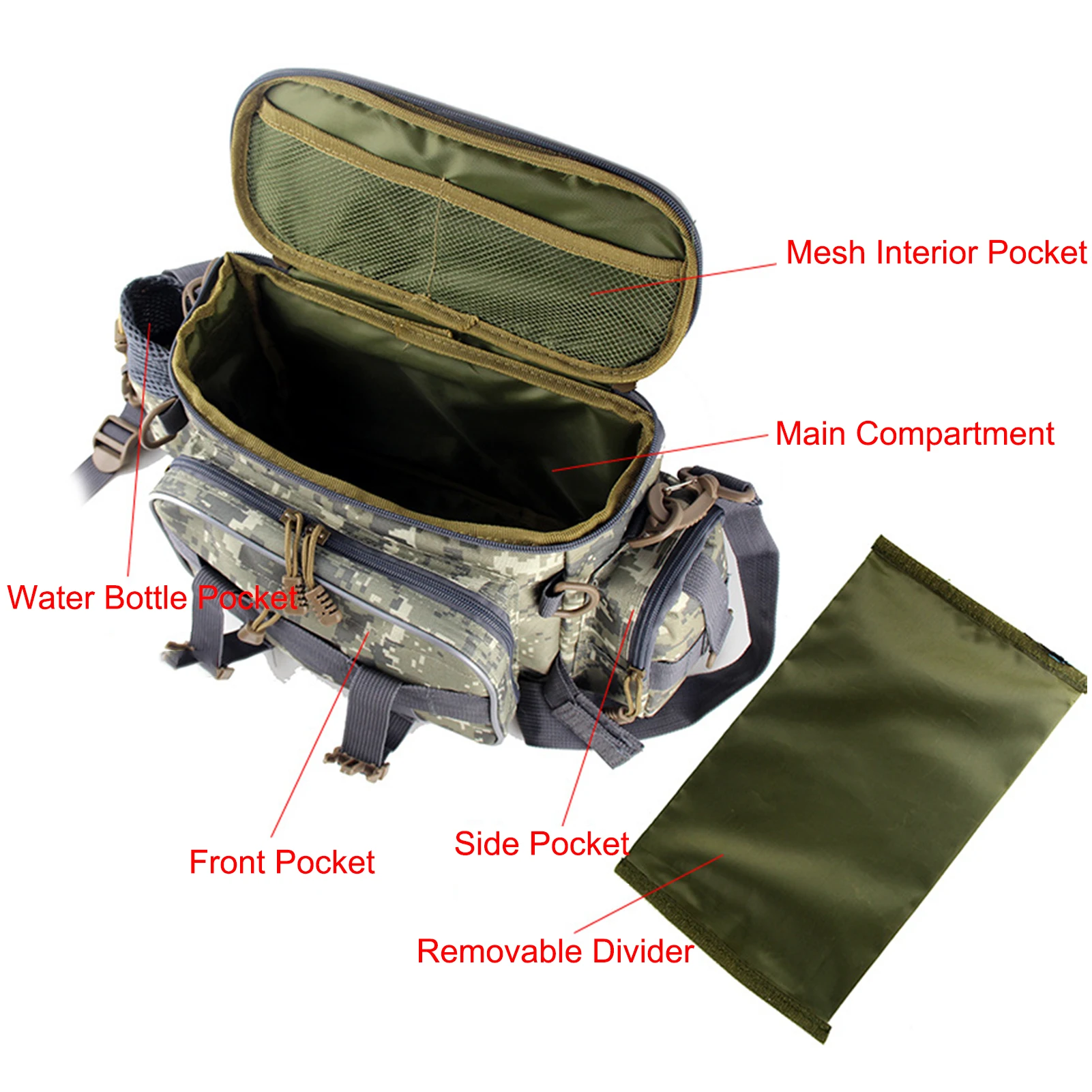 Borsa per attrezzatura da pesca borsa per attrezzi da pesca borsa per Organizer borsa a tracolla borsa a tracolla per attrezzi da pesca all\'aperto