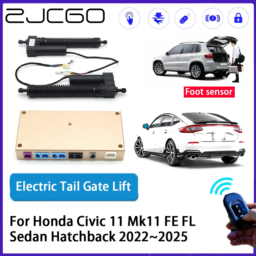 ZJCGO Auto Trunk intelligent Electric Tail Gate Lift Automatic Tailgate for Honda Civic 11 Mk11 FE FL Sedan Hatchback 2022~2025