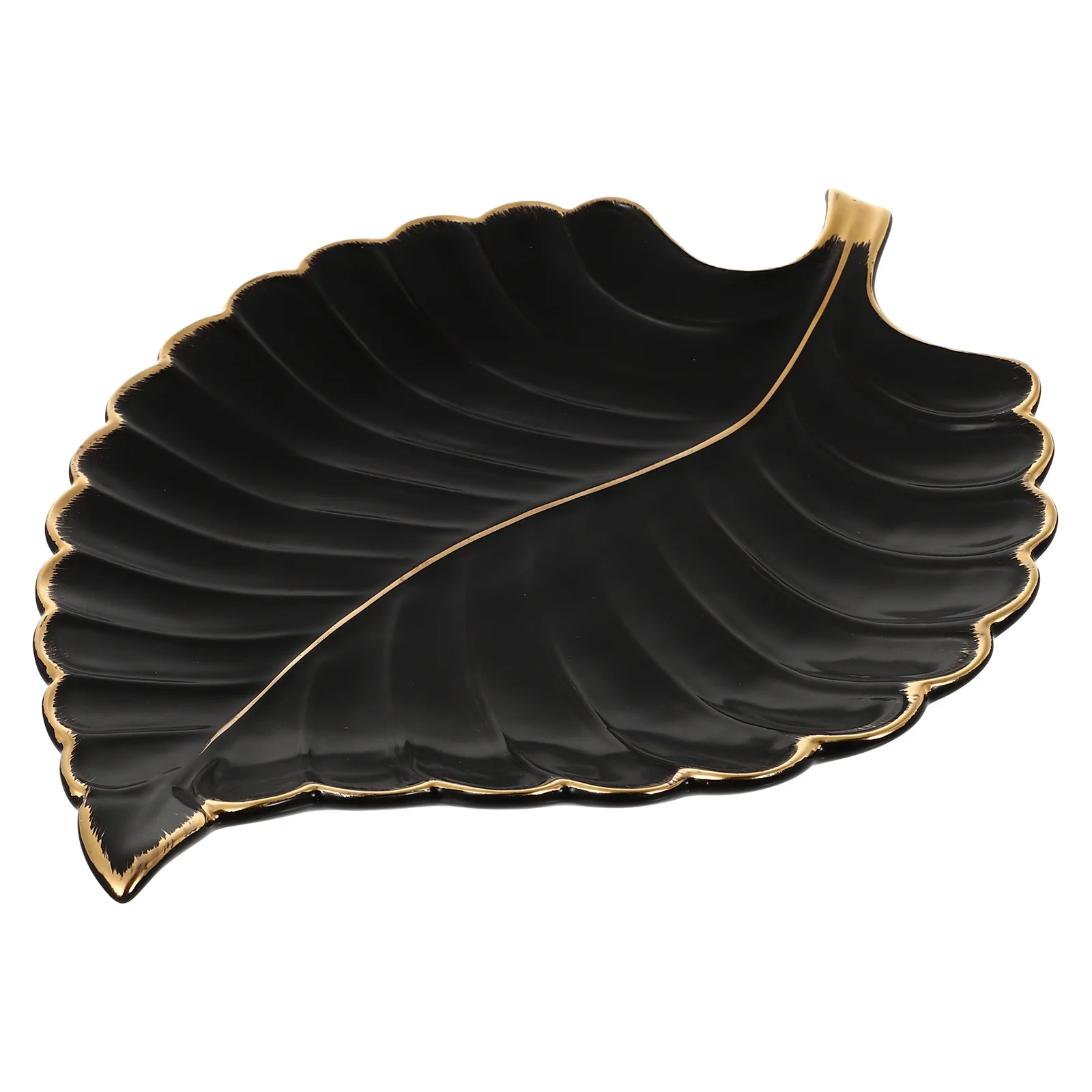 

Creative Ceramic Jewelry Tray Leaf Shape Storage Plate Desktop Organizer Holder Small Accessories Display Nordic Style Home
