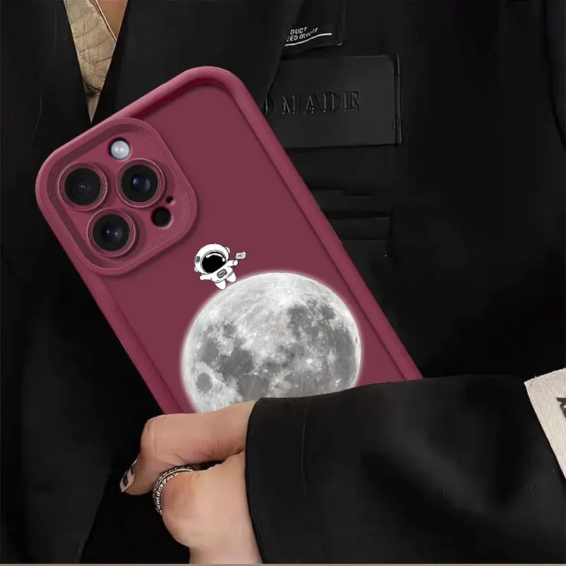 ل انفينيكس الساخن 50 برو زائد 50i 40i 30i NFC 30 اللعب NFC الساخن 40 50 برو حافظة سيليكون رائد الفضاء جراب هاتف للصدمات الغطاء الخلفي