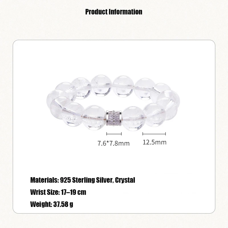 Natural White Crystal Super Seven Quartz Crystal Strand Bracelets Women Men Charm Reiki Healing Energy Bead Elastic Yoga Gift