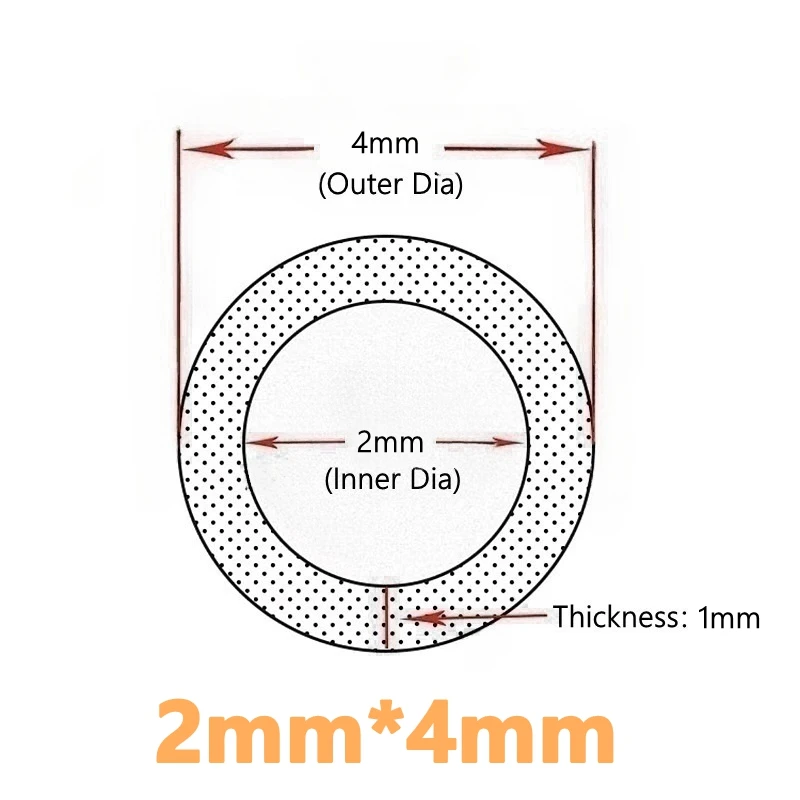 Flexible Silicone Tube Drink Pipe Water Connector Food Grade High Temperature Resistance Tasteless 1/5 Meters I.D 2mm O.D 4mm