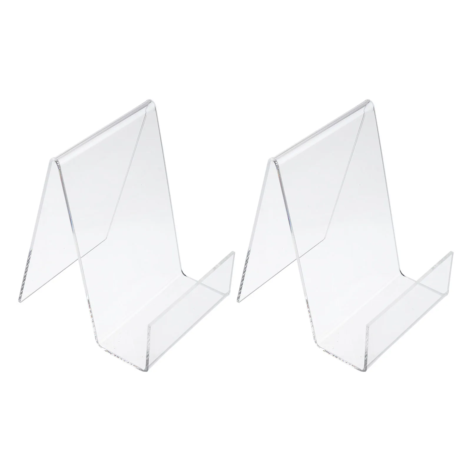 

2pcs Book Display Stand Desktop Book Holder Transparent Acrylic Book Shelf Vertical Textbook Display Bracket Office SchoolSupply