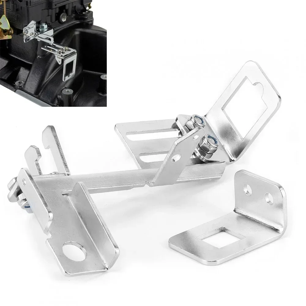 

Racing Car Accessories Silver Steel GM Throttle Cable Bracket Kickdown for Chevy SBC BBC Holley Car Accessories