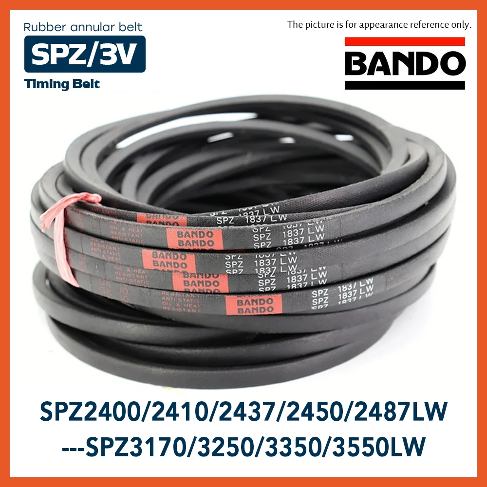 

BANDO SPZ/3V Type SPZ2400-3550mm Hard Wire Rubber Drive Pitch Length Girth Industrial Transmission Agricultural Machinery V Belt