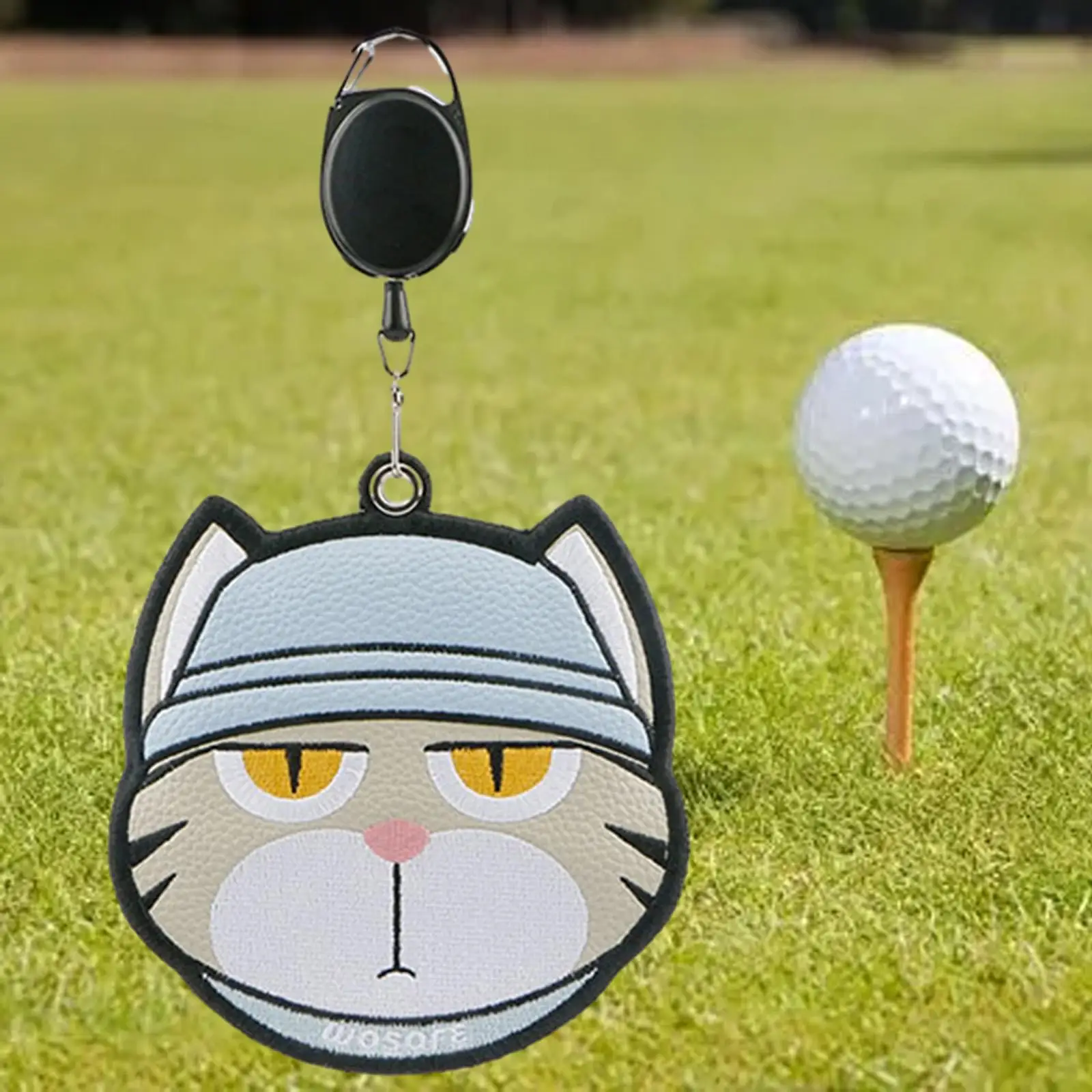 Golfbal Handdoek Draagbare Cartoon Patroon Met Clip Golfbal Schoonmaak Handdoek