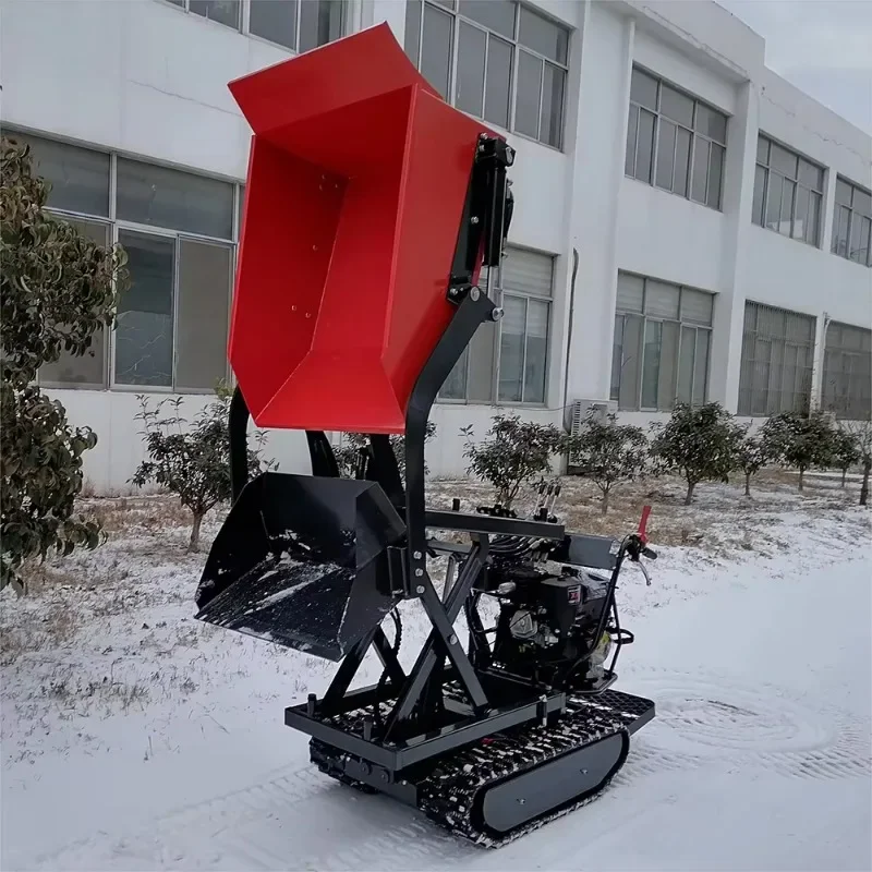 

Self-Loading Mini Crawler Transporter with Rubber Track Dumper – 500-1000kg Capacity Small Construction Dump Truck Contact Us