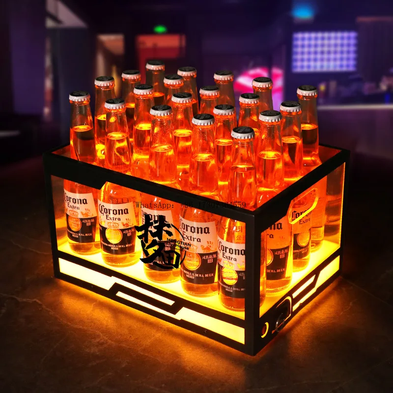 

Бар КТВ кованая железная рама светящееся ведро для льда ночной ресторан светодиодное акриловое ведро для льда для пива, вина, шампанского