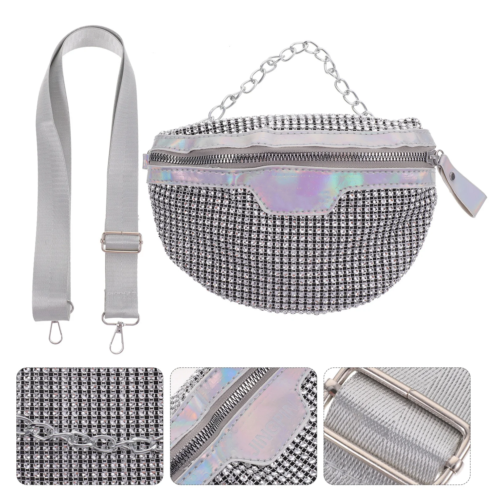 

Shiny Waist Bag for Girls Fashion Fanny Pack Lightweight Storage Pouch Travel Shopping Outdoor Shiny Waist Bag