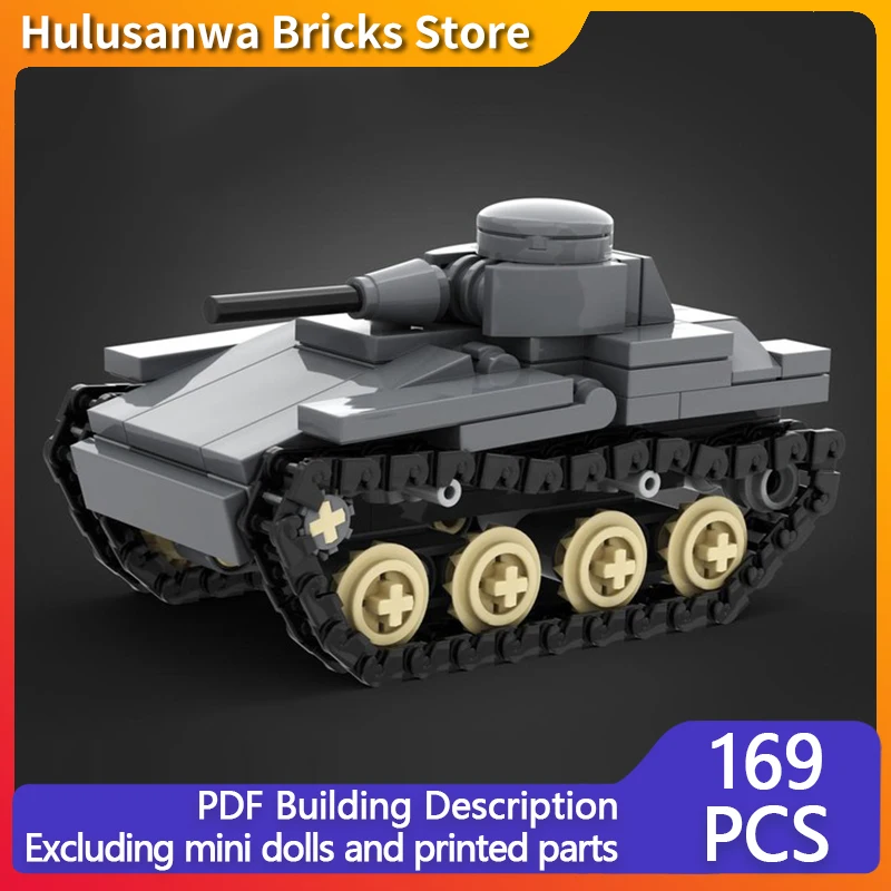 

T-60 Modern Military Tanks Model MOC Building Bricks War Equipment Modular Technology Gifts Holiday Assemble Children Toys Suit