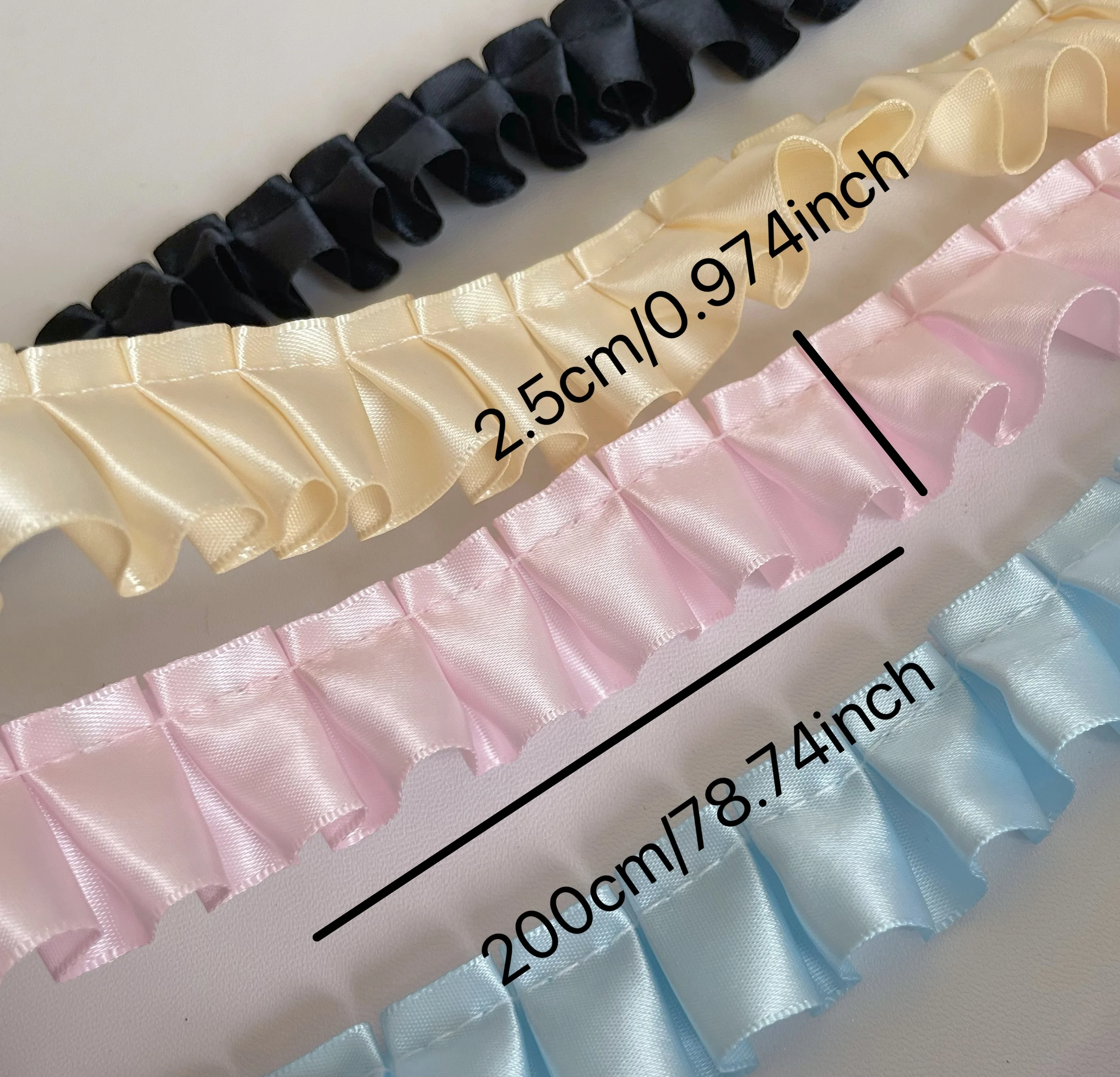 Solid Color Satin Veil Trim 3