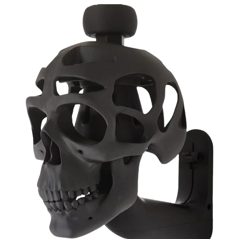 Wall Mounted Rack for Helmets 3D Skull Shape Helmets Stand Display Stand Halloween Decoration Skull Helmets Hanger 40GF