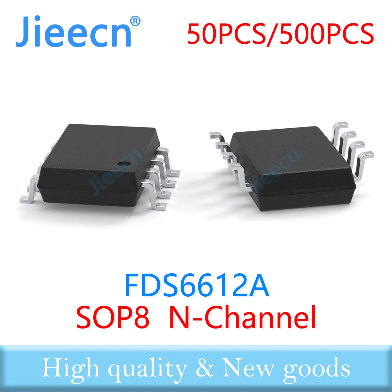 Jieecn 50PCS 500PCS FDS6612A SOP8 FDS6612 6612 30V N-Channel High quality