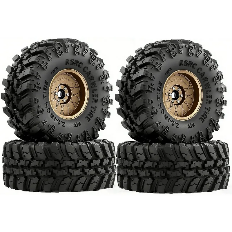 RC Mud Trail Crawler 2.2 Soft Sticky Tires Adjustable Beadlock Rims Replacement Wheels Fit Gen7 Gen8 Capra Wraith TRX4