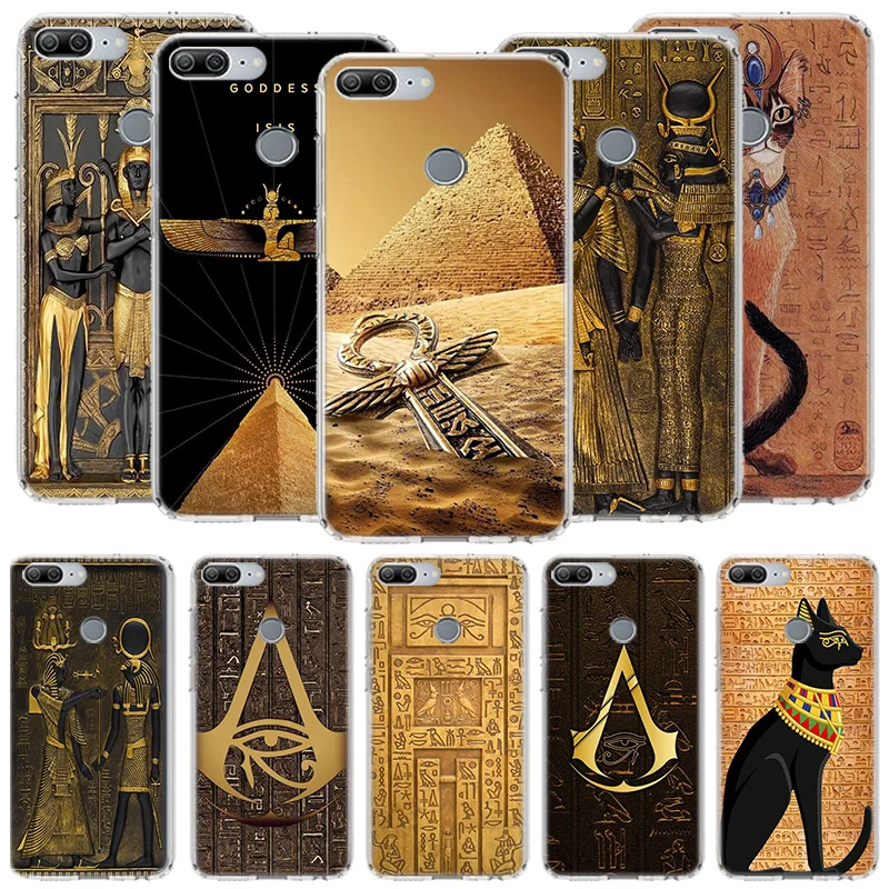 Egypt Pharaoh mural Phone Case For Huawei Y5 Y6 Y7 Y9 P Smart Z 2021 Honor 50 20 Pro 9X 10i 9 Lite 8A 8S 8X 7S 7X 7A Cover