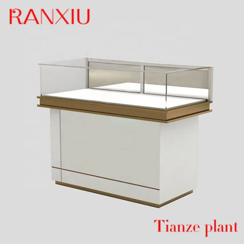 Custom Custom Retail Store Decoration Stainless Steel Glass Showcase Cabinet And Counter For Jewels