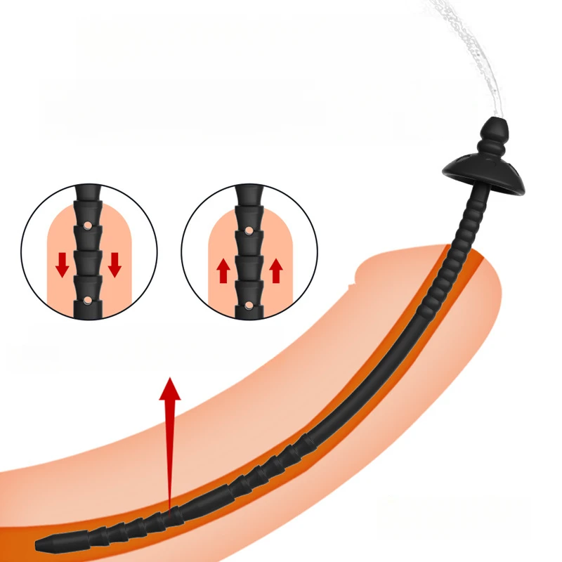 Insert Urethral Catheter Dilator Penis Plug Syringe Injection Horse Eye Stimulation Long Uretre Sounding Sex Toys for Men Gay view 2