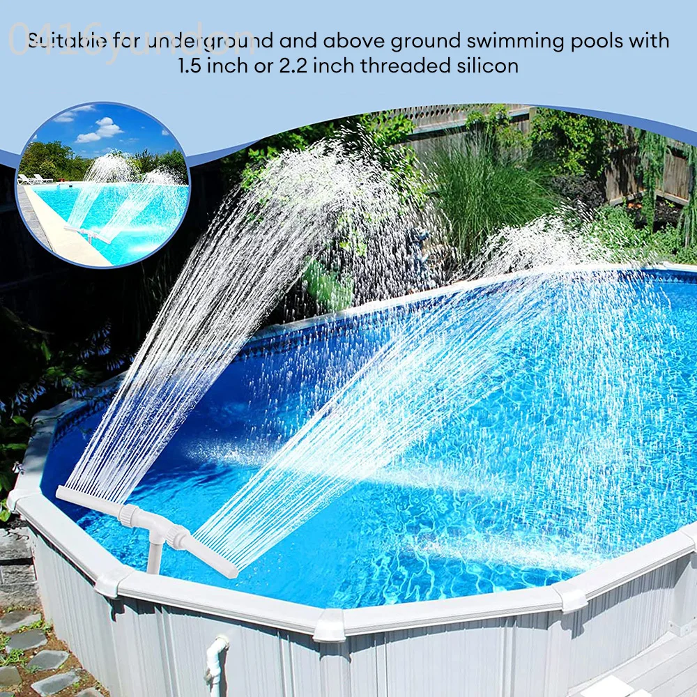 

Waterfall Swimming Pool Fountain Adjustable Dual Spray Water Fountain Pool Decoration Funny Swimming Pool Cooling For Yard