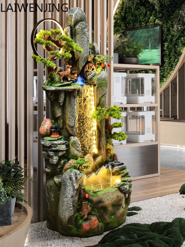

HLZ Large Rockery Water Fountain Circulating Landscape Floor Fish Pond Courtyard Entrance Ornament