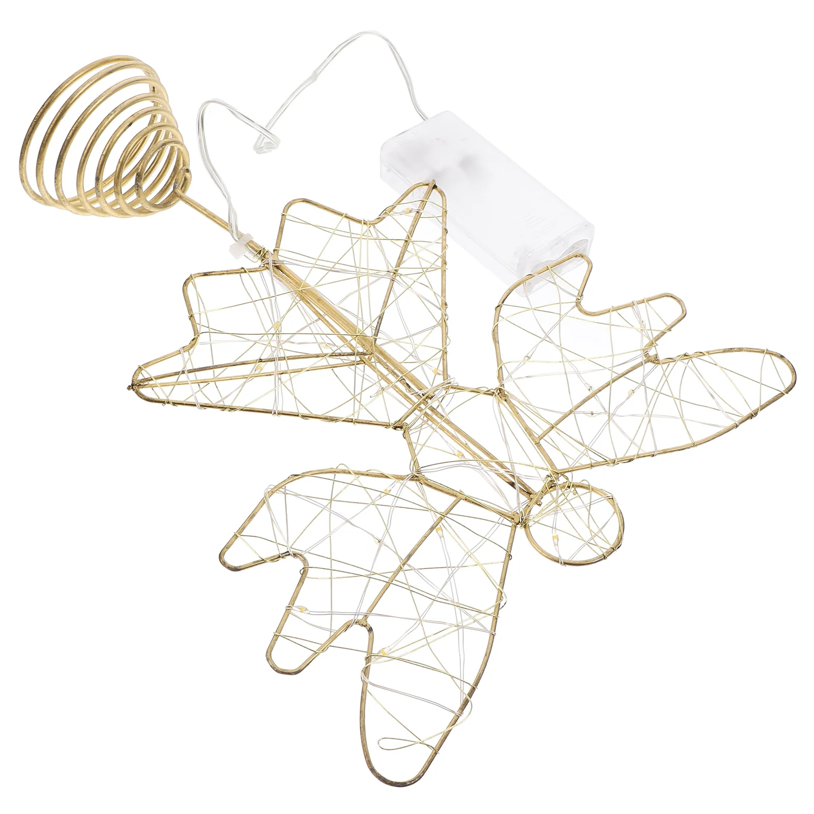 

1Pcs Christmas Tree Star Lamp Topper Iron Craft Xmas Tree Decor Luminous Festival Ornament Xmas Adorn Iron Craft Lamp