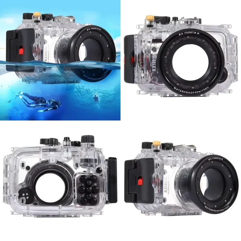 PULUZ 40m Underwater Depth Diving Case Waterproof Camera Housing For RX100 III