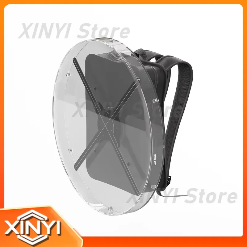 52cm Portable 3D Hologram Display Backpack with LED Fan Projector Holographic Signage Machine for Mobile Advertising Media