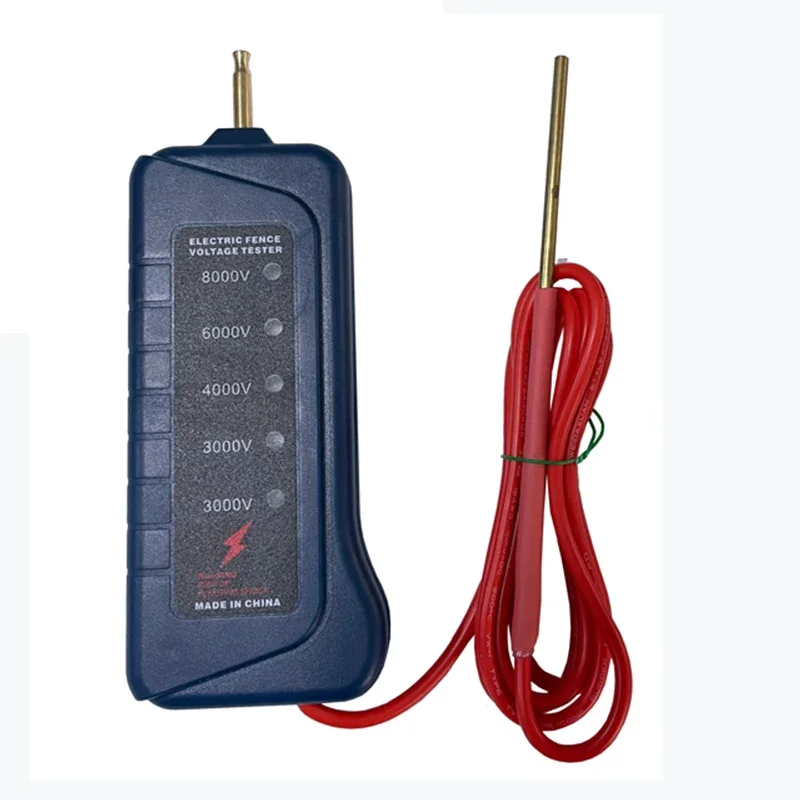 2 In1 Electric Fence 0.5 Joules Energizer + 3000-8000V LED Voltage New Tester for Farm Sheep Poultry Livestock Animals Meature