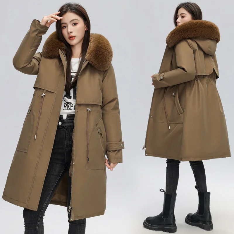 

Уникальная модная женская укороченная куртка-парка с капюшоном, на осень, с широким поясом, водоотталкивающая, с отстегивающимся V-образным воротником, с утеплителем, с уникальным подолом