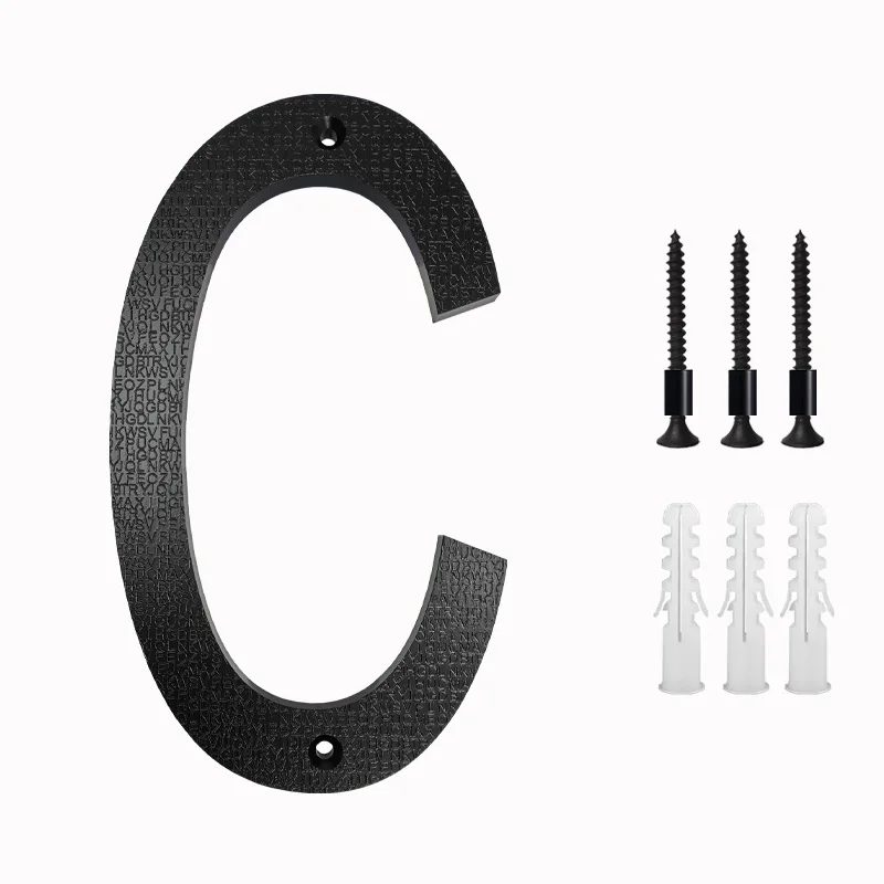 

Modern Residential House Number Outdoor Waterproof Home Hotel Door Plates House Sign Number Address Plaques #0-9 with Screws